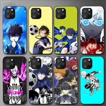 Mavi Kilit Anime Telefon Kılıfı için iPhone 11 12 Mini 13 14 Pro XS Max X 8 7 6s Artı 5 SE XR Kabuk