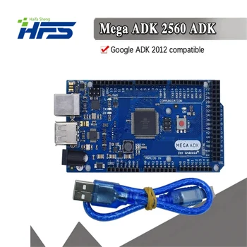 Mega 2560 R3 16AU Kurulu 2012 Google Açık ADK Ana Kurulu (Uyumlu Mega 2560 ATmega2560 - 16AU + USB kablosu