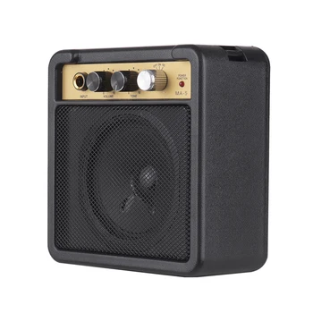 Mini gitar amplifikatörü Amp Hoparlör 5W 6.35 mm Giriş 1/4 İnç Kulaklık Çıkışı Destekler Ses Tonu Ayarı Overdrive