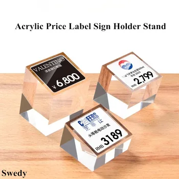 Mini İzle Halka Telefon Fiyat Etiketi kart tutucu Etiketleri Küçük Akrilik Burcu kağıt Tutucu Ekran Standı