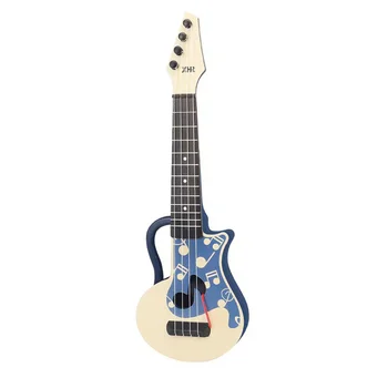 Mini Ukulele Gitar Oyuncak Plastik Gitar Erken Eğitim Enstrüman Oyuncak Acemi için Erkek Kız Çocuk Oyuncak