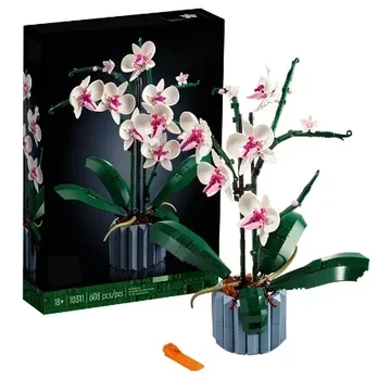 Moc Buket Orkide blok çiçek Succulents Saksı Yapı Taşları için FİT 10311 Romantik Kiti Montaj Yapı Oyuncaklar kız hediye