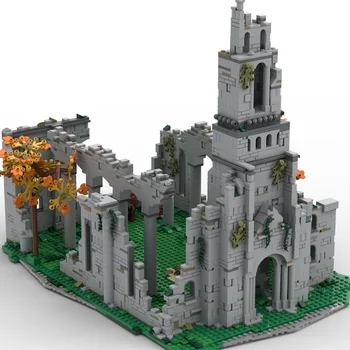 MOC Ortaçağ Mimarisi Kilisesi Ellehs Oyun Sahne Yapı Taşları Set Eldens Tuğla Oyunu Kilise Modeli Oyuncaklar Çocuklar İçin Hediye