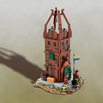 MOC Rohan Gözetleme Kulesi Orta Toprak çan kulesi Tuğla Ortaçağ Sokak Görünümü Mimari Modeli Yapı Taşı çocuk oyuncağı doğum günü hediyesi