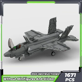 Moc yapı tuğlaları Askeri Model F-35 B Yıldırım II Fighter Teknoloji Modüler Blokları Hediyeler Oyuncaklar Çocuklar İçin DIY Montaj