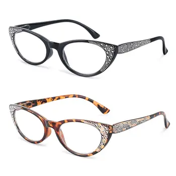 Moda kedi göz okuma gözlüğü Anti mavi ışık kadın ERKEK elmas gözlük uzak görüş gözlük ofis okuyucu gözlük görüş bakımı