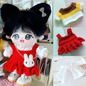 Moda oyuncak bebek giysileri Tavşan Çanta Kedi Tarzı Kafa Bandı Oyuncak Aksesuarları gündelik giyim Bebek Kazak Şort 20cm Pamuk Dolması Bebekler