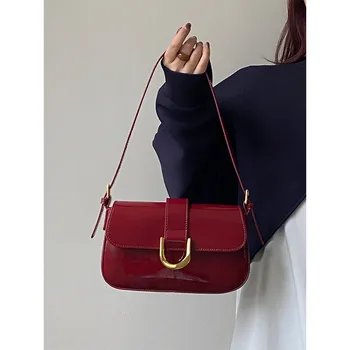 Moda Pu deri kol çantası Çanta Lüks Tasarımcı Crossbody Alışveriş Çantası Kadın Düz Renk Çanta Bayanlar Hobo Debriyaj Çantalar