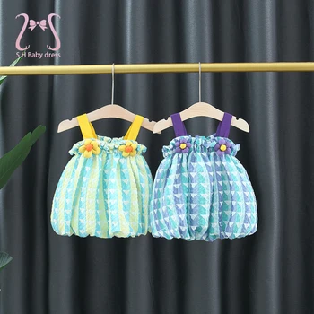 Moda Çiçek Yenidoğan Prenses Parti Abiye Tatlı Bebek Kız Yaz Bebek Çocuk Giysileri 0 İla 3 Yaşında Sevimli Çocuklar