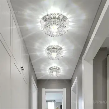 Modern kristal koridor gömme LED tavan lambası koridor ışıkları LED tavan ışıkları balkon lambası sundurma koridor koridor