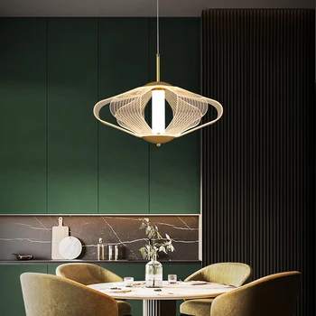 Modern LED akrilik kolye ışık lüks yaratıcı avize oturma odası yemek odası başucu Bar fikstür odası dekor
