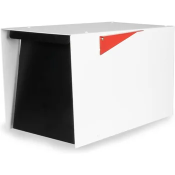 Modern Tasarım Posta Kutusu, Montaja Hazır-Beyaz Toz Boyalı Çelik Ağır Hizmet Bordür Kaynaklı Posta Kutusu, Tüm Hava Koşullarına Dayanıklı