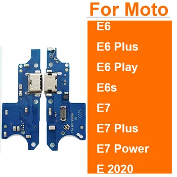 Motorola Moto E6 E6 Artı E6 Oyun E6S E7 Artı E7 Güç E 2020 USB Şarj Dock Bağlantı USB Şarj Kurulu Mikrofon Bağlantı Noktası Parçaları