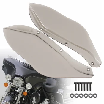 Motosiklet rüzgar deflektörü Duman Yan Kanat Cam Fairing hava deflektörü Kitleri İçin Harley Electra Glide Sokak Glide 1996-2013