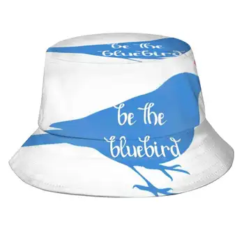 Mutluluğun Mavi Kuşu, Mavi Kuş Ol, Pozitiflik ve Nezaket Kova Şapkalarını Yazdır Güneş Şapkası Mavi Kuş Mutluluğu Nezaket Nazik Ol