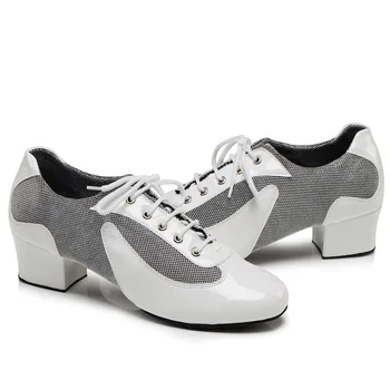 Nefes Örgü Dans Ayakkabıları Latin Modern Kapalı SPOR SALONU dans ayakkabıları erkek Yumuşak Taban Balo Salonu Dans Ayakkabıları Çocuk Tango Sneakers
