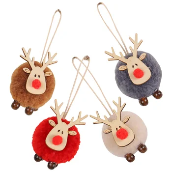 Noel Keçe Geyik Noel Ağacı Asılı Kolye Sevimli Ren Geyiği Elk Yeni Yıl Partisi Dekorasyon Navidad