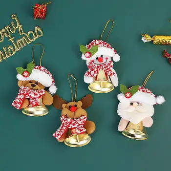 Noel Peluş Bebek Süsleri Asılı Çan Kardan Adam Noel Baba Peluş Bebek Noel Ağacı Asılı Kolye yılbaşı dekoru