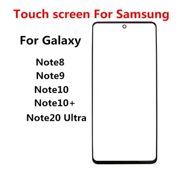 Note20 Dış Ekran Samsung Galaxy Not İçin 8 9 10 Artı 20 Ultra Ön Dokunmatik Panel LCD ekran Cam Onarım Parçaları Değiştirin