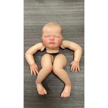 NPK 19 İnç Zaten Boyalı Yeniden Doğmuş Bebek Kiti MaxLimited Edition gerçekçi 3D Cilt Görünür Damarlar Bez Vücut ve Gözler