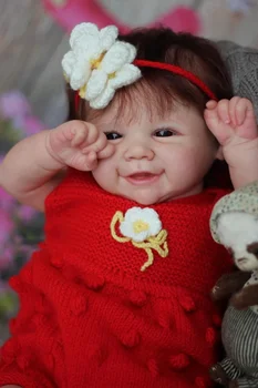 NPK 49CM Viennie Yenidoğan Bebek Gerçekçi Gerçek Yumuşak Dokunmatik Yüksek Kaliteli Koleksiyon Sanat Yeniden Doğmuş Bebek El Kök Saç