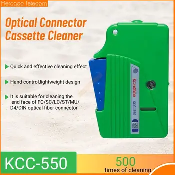 Orijinal KOMSHİNE KCC - 550 optik konektör Kaset 500+ /Makara Temizleyici Temizleme Aracı tüm Tek Fiber ve MT Yüksükler