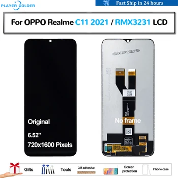 Orijinal OPPO Realme İçin C11 2021 RMX3231 Pantalla dokunmatik lcd ekran Paneli ekranlı sayısallaştırıcı grup Yedek Aksesuar Parçaları