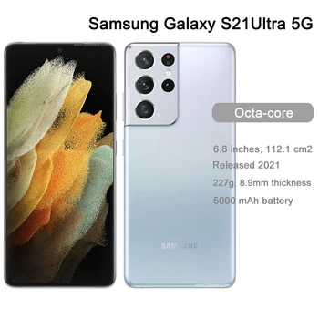 Orijinal Samsung Galaxy S21 Ultra 5G G998U1 S21U 6.8 