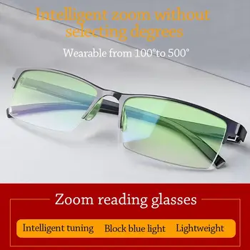 Otomatik Odaklama Güç Anti-mavi ışık okuma gözlüğü Yakın Uzak Anti Mavi Işın Optik Gözlük Gözlük PC Ultralight