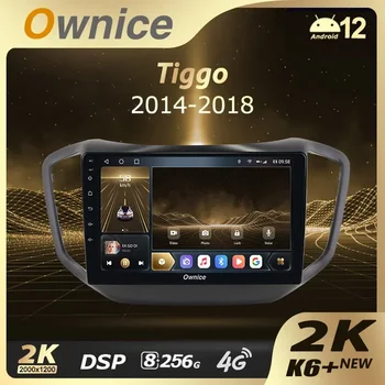 Ownice K6 + 2K 360 Chery Tiggo 5 için 2014-2020 Araba Radyo Multimedya Video Oynatıcı Navigasyon Stereo Android 12 Hiçbir 2din 2 Din DVD