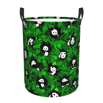 Panda çamaşır sepeti Katlanabilir Orman Yaprak Hayvan Giysileri Oyuncak Sepet saklama kutusu Çocuk Kreş için