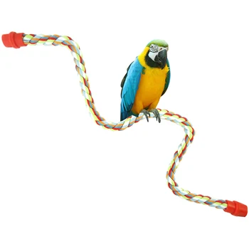 Papağan Kuş Oyuncaklar Pamuk Halat Sopa Ayakta Istasyonu Eğitim Asılı Çerçeve Oyuncaklar Rahat Papağan Çiğneme Tırmanma Taşlama Çubuğu