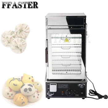 Paslanmaz Çelik Elektrikli buharlı pişirme tenceresi Ekran Uygun Fast Food Buharda Pişirme Makinesi Topuz Ekmek gıda ısıtıcısı