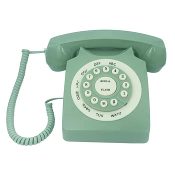 Pembe Retro Telefon, Kablolu Sabit telefon, Klasik Vintage Eski Moda Telefon Ev ve Ofis için, Yaşlılar için Hediye