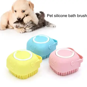 Pet Banyo Fırçası Rahat Yumuşak Cilt dokunmatik Ergonomik Tasarım Bakım Silikon Köpek Saç Bakım Temizleme Tarak Pet Malzemeleri