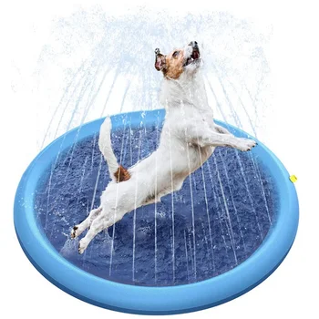 Pet Yağmurlama Pedi Oyun soğutma matı Yüzme Havuzu Şişme Su Püskürtme Pedi Mat Küvet Yaz Serin Köpek Küvet Köpekler için köpek için
