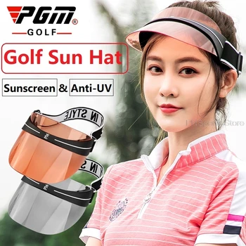 Pgm Ayarlanabilir güneşlik şapka Kadın Kafa Bandı golf şapkaları Yaz Anti-UV Bayanlar Şeffaf Golf Yürüyüş Tenis güneş şapkası Plaj Kap