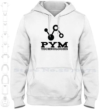 Pym Teknolojileri Logo Siyah Uzun Kollu Kapüşonlu Sweatshirt Pym Teknolojileri Karınca Adam Hank Pym