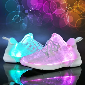 Rahat ayakkabılar Erkek kadın çocuk erkek kız çocuklar Sneakers 2022 spor moda marka ayakkabı hafif parlayan ışık Led botları
