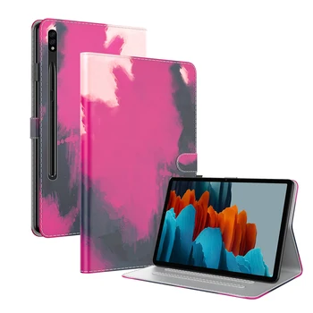 Renkli Boyama Kapak Çevirin Samsung Galaxy Tab İçin S9 Artı SM-X810 X816B 12.4 inç S9 SM-X710 X716B 11 inç Standı Tablet Kapak