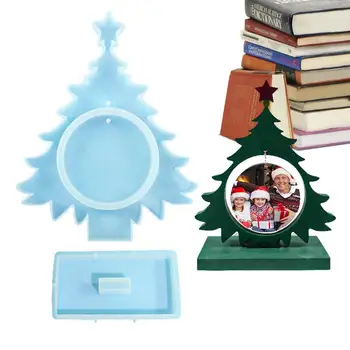 Reçine Resim Çerçevesi döküm kalıbı Noel Ağacı Kalıp Fotoğraf Çerçevesi Reçine Döküm Kalıpları Dolap Masa Üstü Kitaplık Oturma