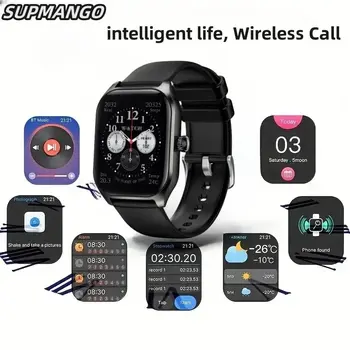 S18 YENİ Bluetooth Çağrı akıllı saat Erkek Kadın Sağlık Monitör Akıllı Bildirimleri Spor Smartwatch Ses Asistanı