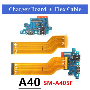 Samsung Galaxy A40 A405 A405F USB şarj yuvası Bağlantı Noktası Konektörü Ana Anakart Flex Kablo
