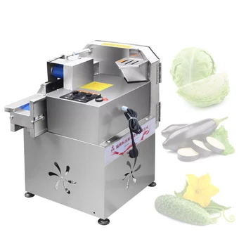 Sebze kesme makinesi Çok fonksiyonlu Paslanmaz Çelik Çift Bağlantı Noktalı Elektrikli Sebze Dilimleme Parçalama makinesi