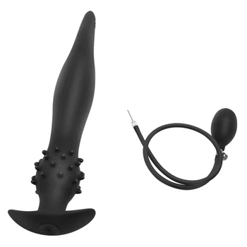 Silikon Anals Fiş Şişme Butt Plug Gspot prostat masaj aleti Yapay Penis Pompası Genişletilebilir Butt Plug Anals Dilatör Seks U1JD