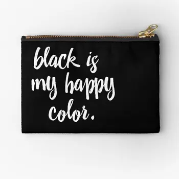 Siyah Benim Mutlu Renk fermuarlı torbalar Iç Çamaşırı Kadın Depolama Cep Anahtar Kozmetik Erkekler Küçük Para Sikke Ambalaj Çanta Cüzdan