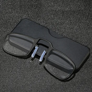 Sopa Telefon MİNİ moda klips Burun Köprüsü okuma gözlüğü + 1.0 İla + 3.0 Taşınabilir Presbiyopik Gözlük Durumda