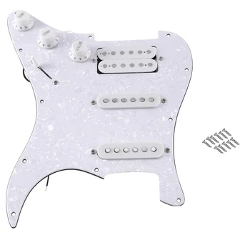 ST SQ Elektro Gitar Yüklü Kablolu Elektro Gitar Pickguard Pickup Meclisi Beyaz İnci