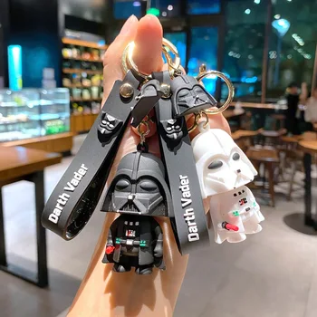 Star Wars Anahtarlık Siyah ve Beyaz Samurai Anahtarlık Araba Anahtarlık Çift Çanta Asılı Kolye Kolye Toptan