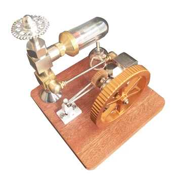 Stirling Motor Modeli Ayarlanabilir Hız Dikey Volan Fizik Güç Bilim Deney Motor Oyuncak Erkek Hediye